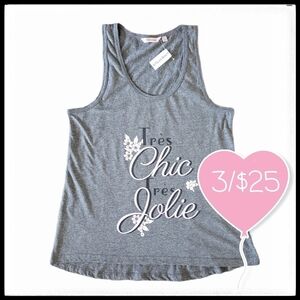 ⭐3/$25⭐ La Vie En Rose Heathered Tank
